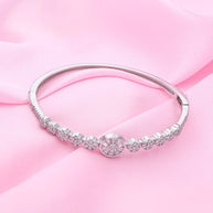 Floral Kada in 92.5 Silver