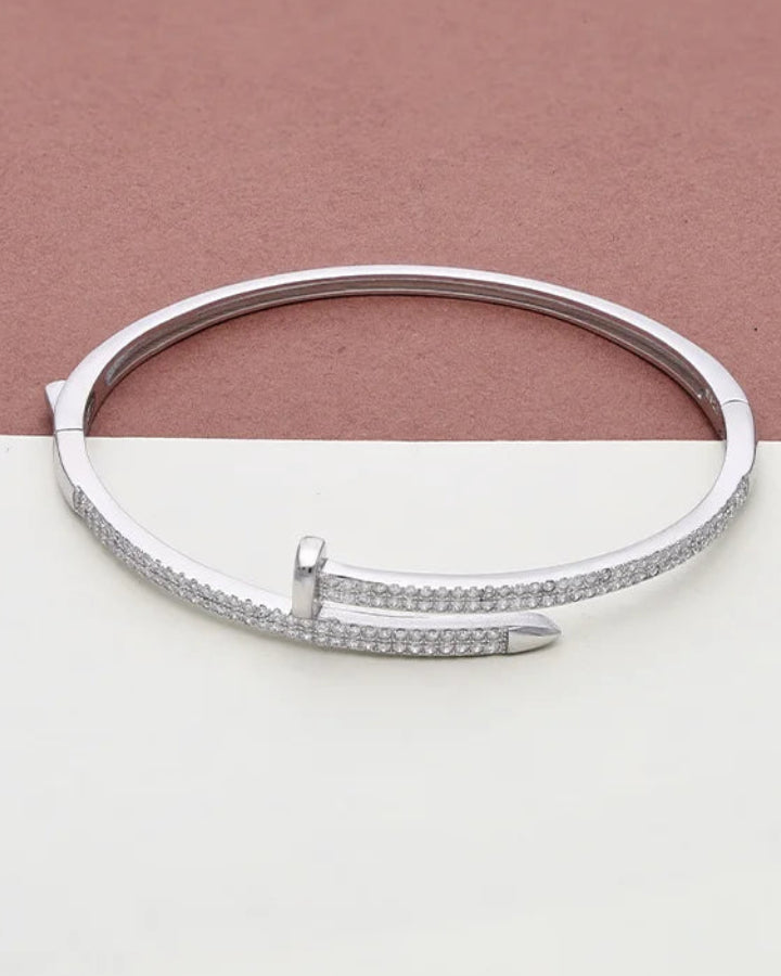Nail Luxe Kada in 92.5 Silver - Silsila by Dvaar