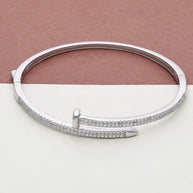 Nail Luxe Kada in 92.5 Silver - Silsila by Dvaar