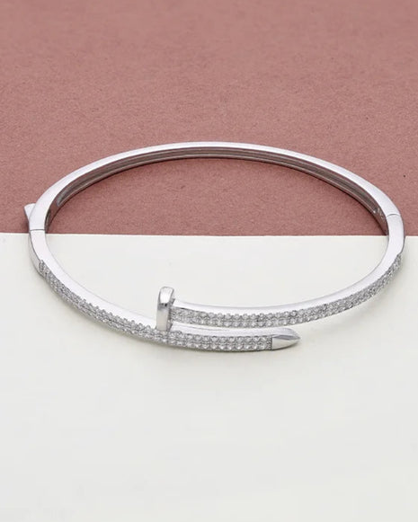 Nail Luxe Kada in 92.5 Silver - Silsila by Dvaar