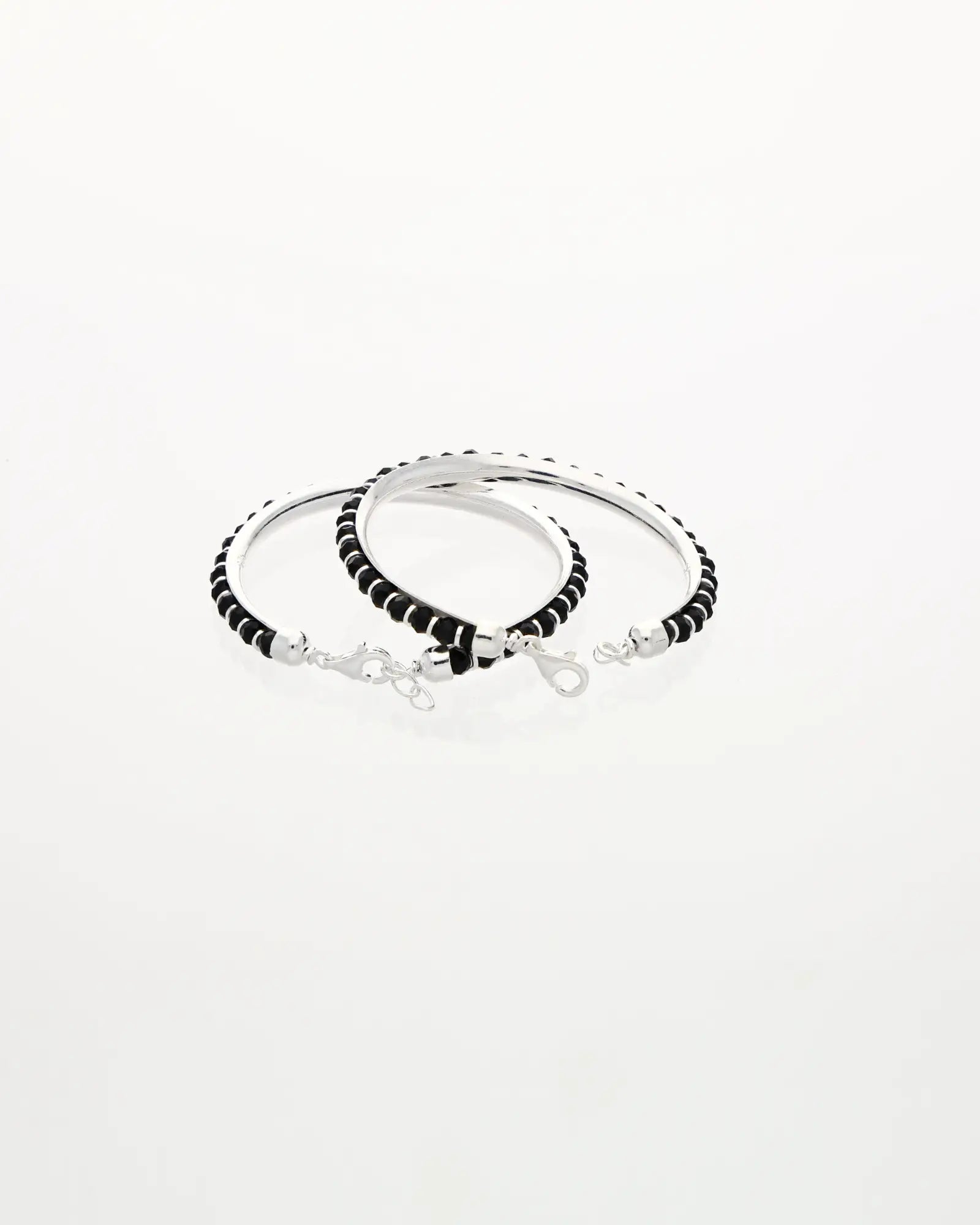 Silver Nazariya Baby Kada side view - Silsila by Dvaar