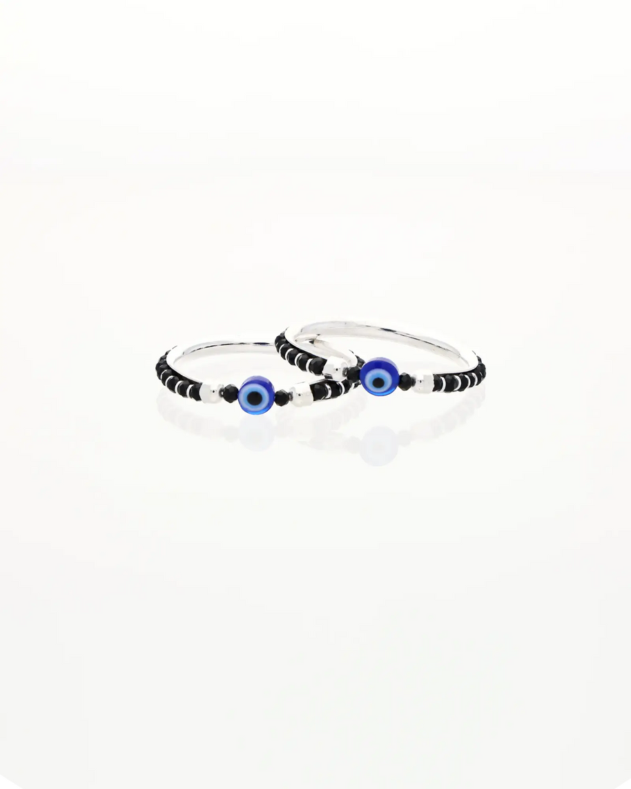 Little Protector Evil Eye Baby Kada in 92.5 Silver - Silsila by Dvaar