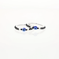 Little Protector Evil Eye Baby Kada in 92.5 Silver - Silsila by Dvaar