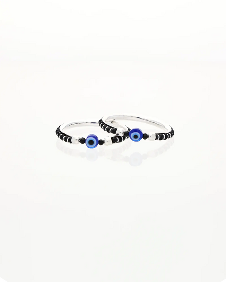 Little Protector Evil Eye Baby Kada in 92.5 Silver - Silsila by Dvaar