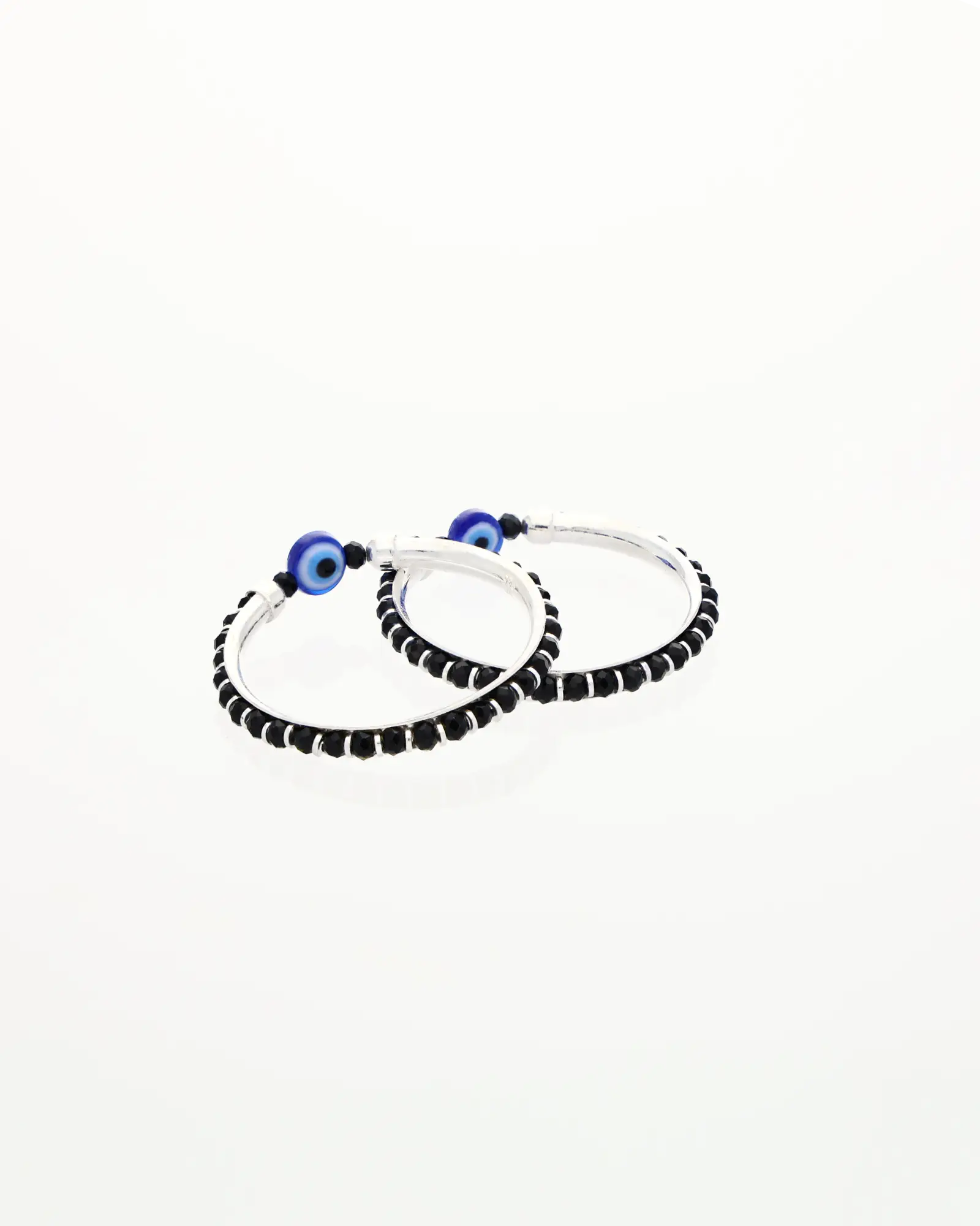 Tiny Guardian Evil Eye Baby Kada in 92.5 Silver