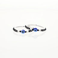 Tiny Guardian Evil Eye Baby Kada in 92.5 Silver