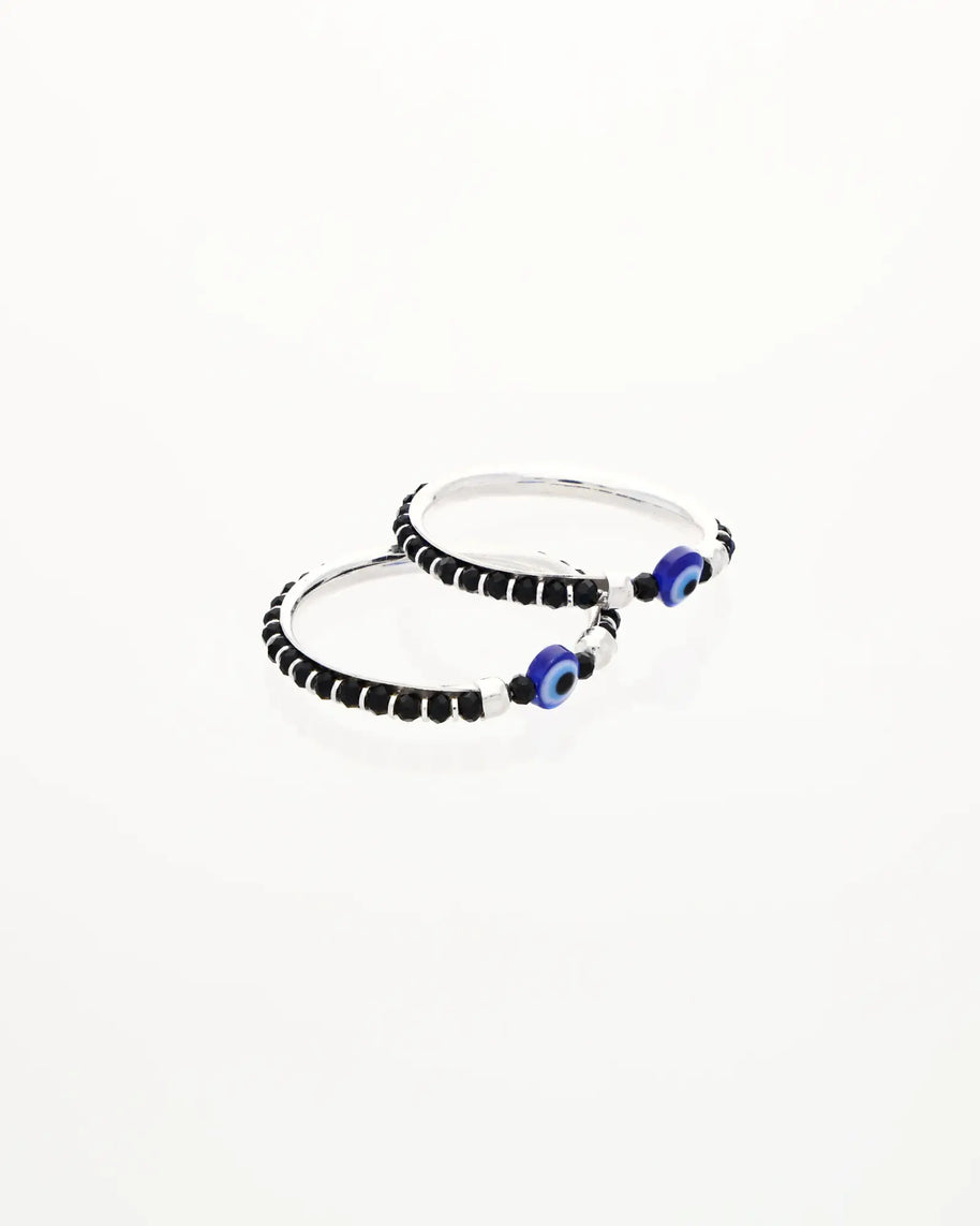 Tiny Guardian Evil Eye Baby Kada in 92.5 Silver