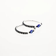Tiny Guardian Evil Eye Baby Kada in 92.5 Silver