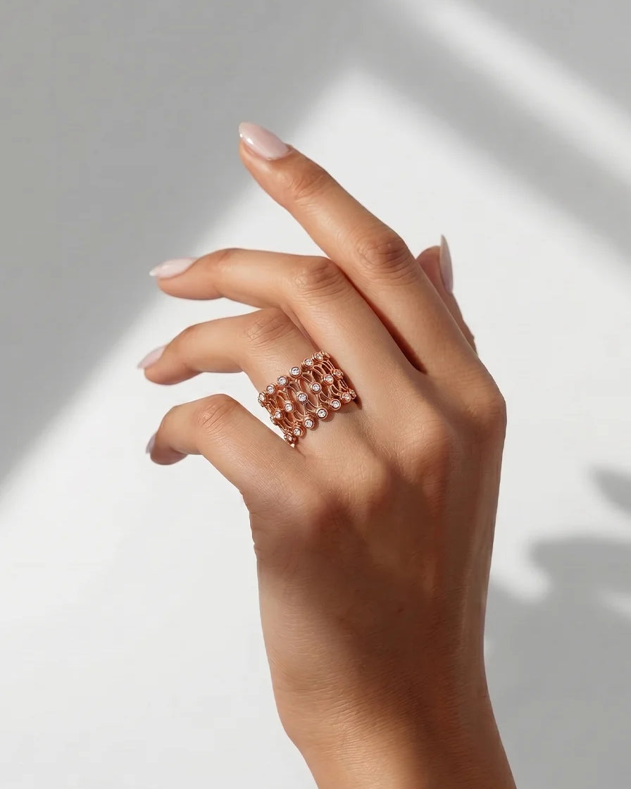 Cocktail Ring Kada in 92.5 Silver