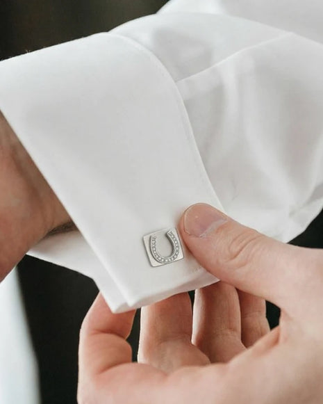 Horseshoe Cufflinks in 92.5 Silver - Silsila by Dvaar