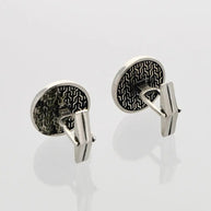 Anchor Cufflinks in 92.5 Silver side view - Silsila by Dvaar