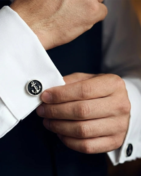 Anchor Cufflinks in 92.5 Silver - Silsila by Dvaar