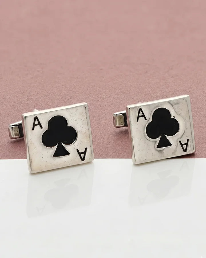 Ace Cufflinks in 92.5 Silver - Silsila by Dvaar