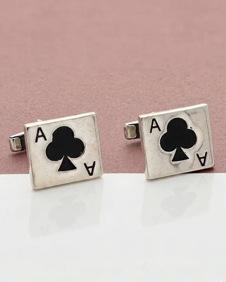 Ace Cufflinks in 92.5 Silver - Silsila by Dvaar