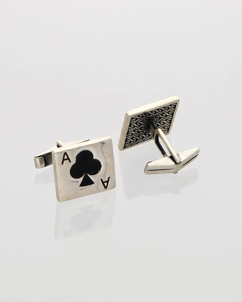 Ace Cufflinks in 92.5 Silver detail - Silsila by Dvaar