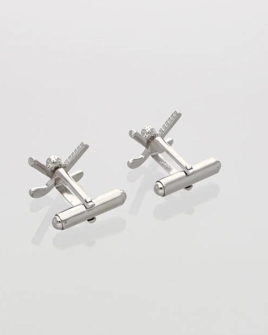 Hockey Stick Cufflinks in 92.5 Silver