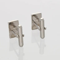 Square Cufflinks in 92.5 Silver side view - Silsila by Dvaar
