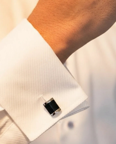 Square Cufflinks in 92.5 Silver - Silsila by Dvaar