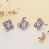 Candy Pink Charm Duo in 92.5 Silver