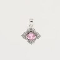 Candy Pink Charm Duo in 92.5 Silver