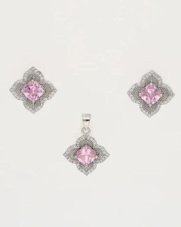 Candy Pink Charm Duo in 92.5 Silver