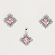 Candy Pink Charm Duo in 92.5 Silver