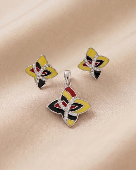 Bi-Color Charm Duo in 92.5 Silver