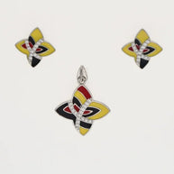 Bi-Color Charm Duo in 92.5 Silver