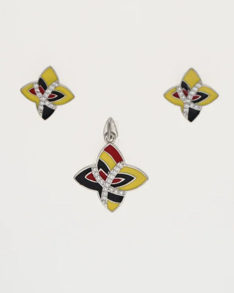 Bi-Color Charm Duo in 92.5 Silver
