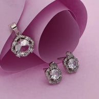 Crystal Charm Duo in 92.5 Silver