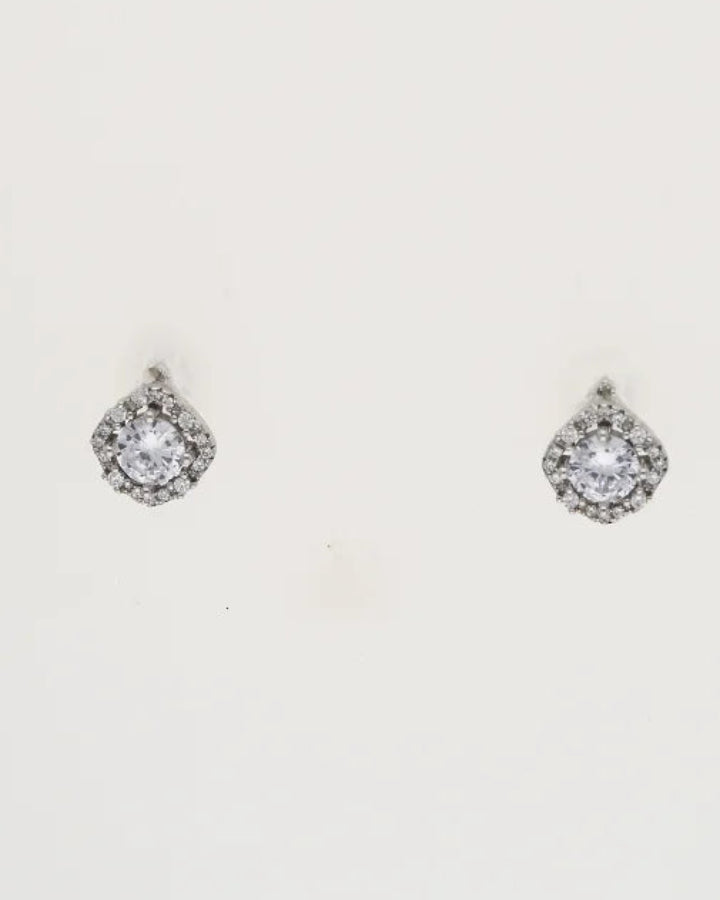 Crystal Charm Duo in 92.5 Silver