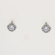 Crystal Charm Duo in 92.5 Silver