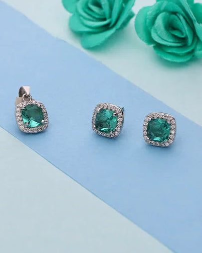 Pistachio Charm Duo in 92.5 Silver