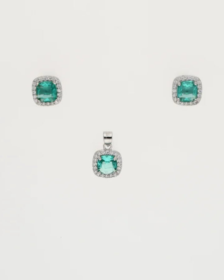 Pistachio Charm Duo in 92.5 Silver