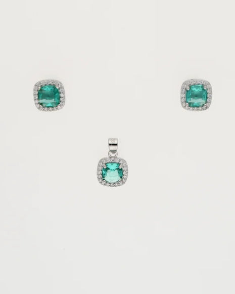 Pistachio Charm Duo in 92.5 Silver