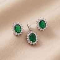 Oval Charm Duo in 92.5 Silver