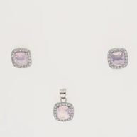 Rosette Charm Duo in 92.5 Silver