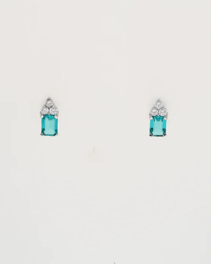 Emerald Charm Duo in 92.5 Silver