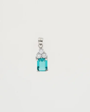 Emerald Charm Duo in 92.5 Silver
