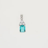Emerald Charm Duo in 92.5 Silver