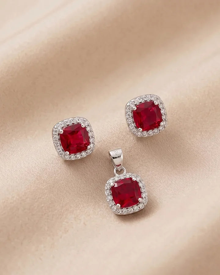 Crimson Charm Duo in 92.5 Silver