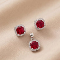 Crimson Charm Duo in 92.5 Silver