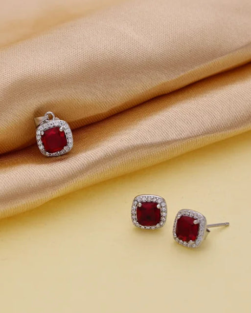Crimson Charm Duo in 92.5 Silver