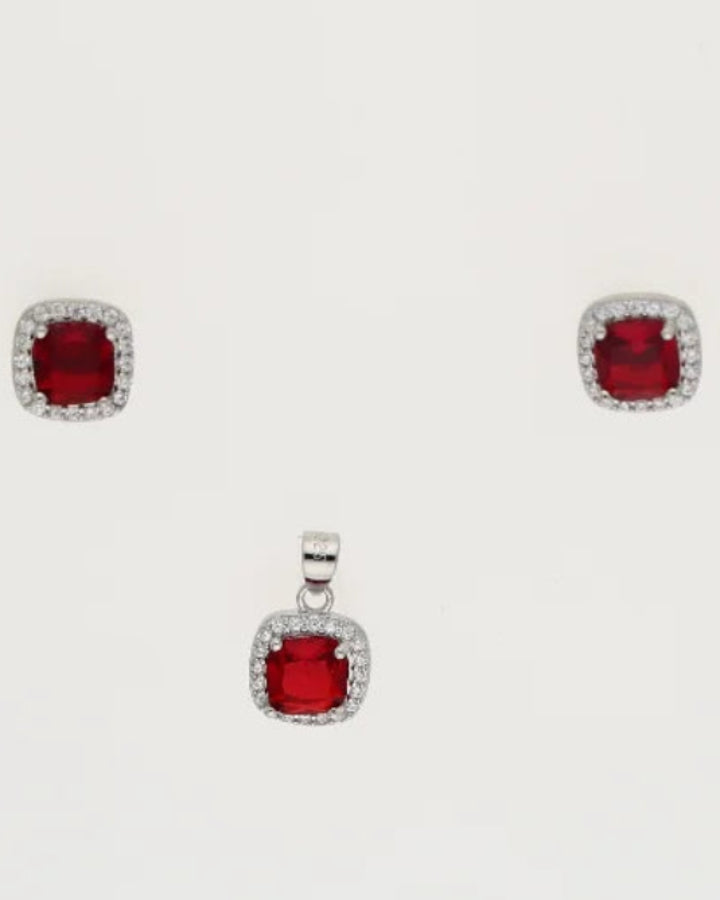 Crimson Charm Duo in 92.5 Silver
