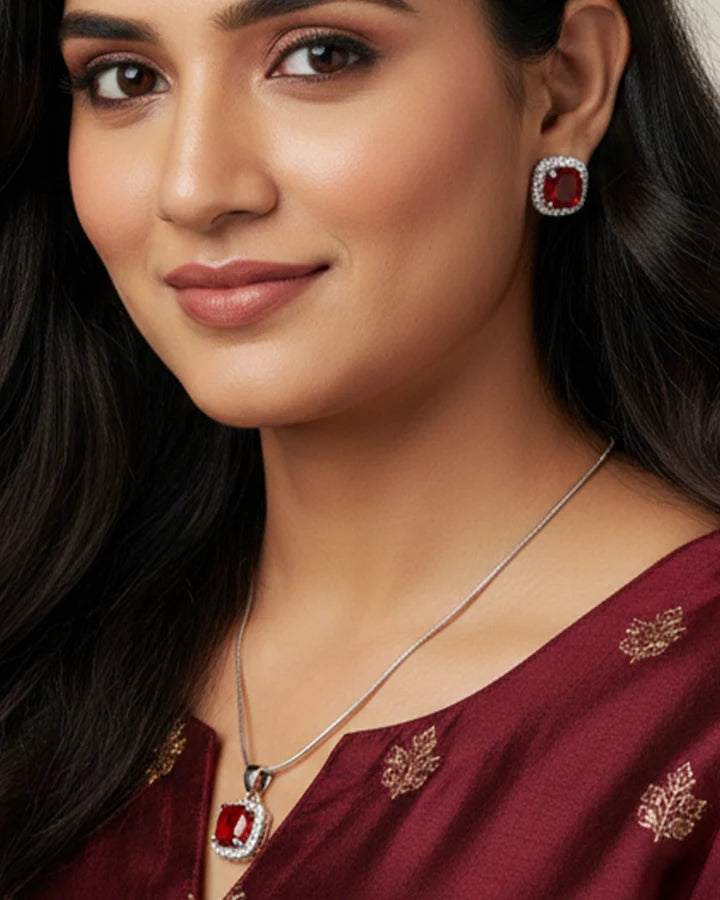 Crimson Charm Duo in 92.5 Silver