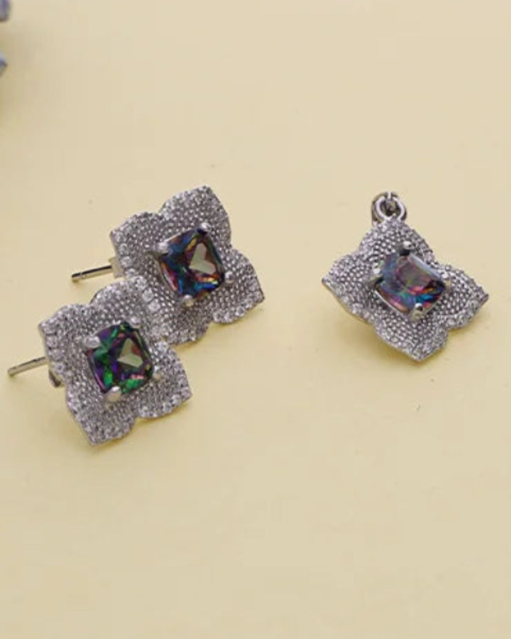 Amethyst Charm Duo in 92.5 Silver