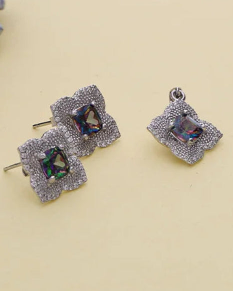 Amethyst Charm Duo in 92.5 Silver