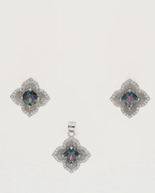 Amethyst Charm Duo in 92.5 Silver