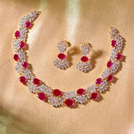 Rajata Necklace in 92.5 Silver front view - Silsila by Dvaar