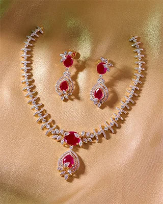 Ratnaraj Necklace in 92.5 Silver